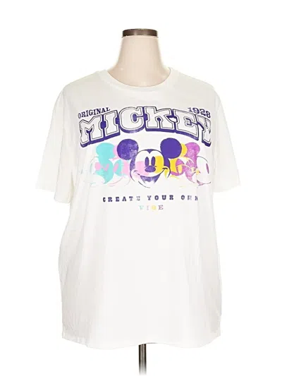 Pre-owned Disney Short Sleeve T-shirt In White