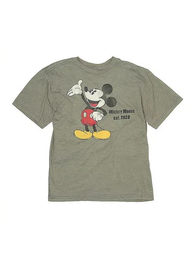 Pre-owned Disney Kids' Short Sleeve Top Gray Crew Neck Tops
