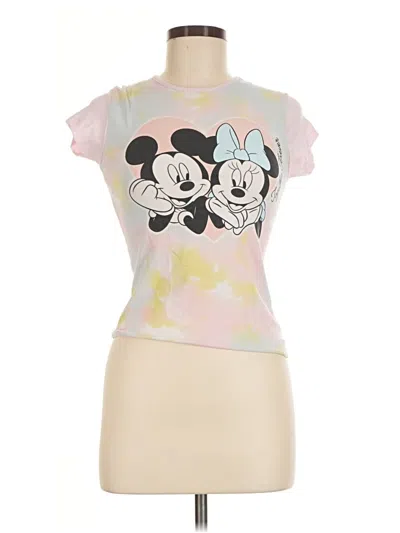 Pre-owned Disney Short Sleeve Top Pink Sweetheart Neckline Tops