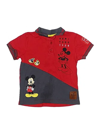 Pre-owned Disney Kids' Short Sleeve Top Red Tops