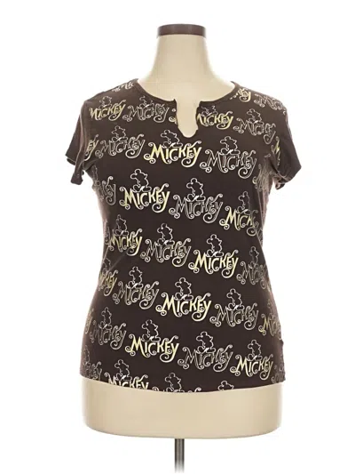 Pre-owned Disney Short Sleeve T-shirt In Brown