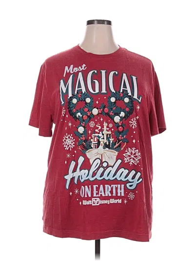 Pre-owned Disney Short Sleeve T-shirt In Burgundy