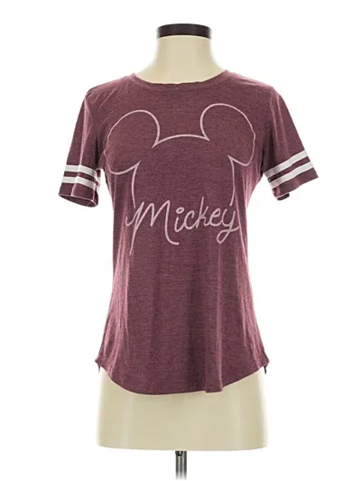 Pre-owned Disney Short Sleeve T-shirt In Burgundy