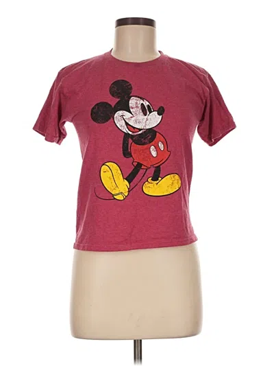 Pre-owned Disney Short Sleeve T-shirt In Burgundy
