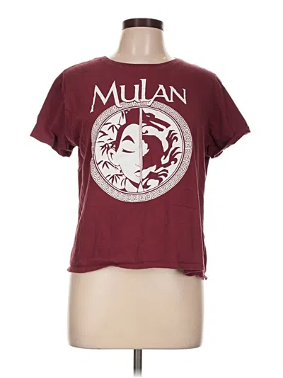 Pre-owned Disney Short Sleeve T-shirt In Burgundy