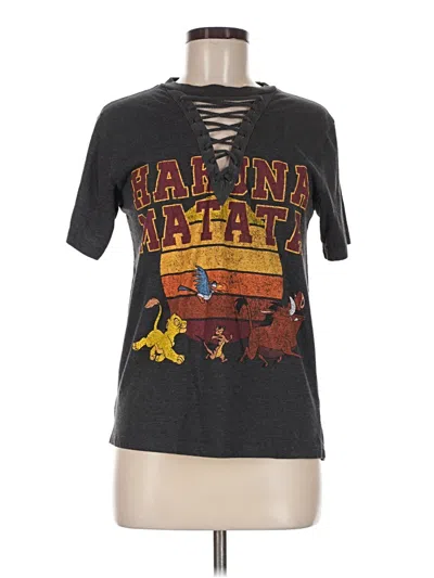 Pre-owned Disney Short Sleeve T-shirt In Gray