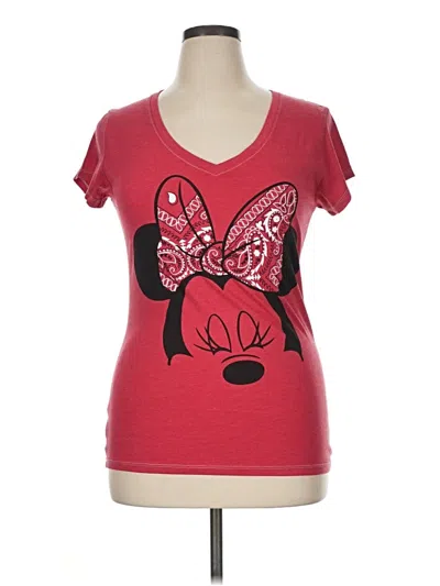 Pre-owned Disney Short Sleeve T-shirt In Red