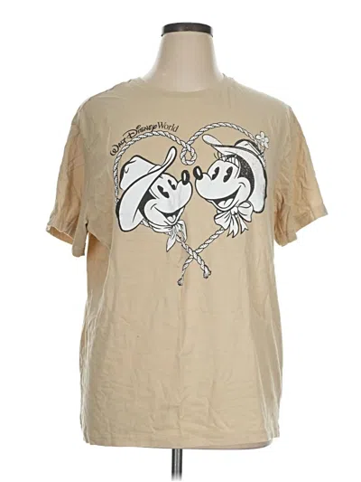 Pre-owned Disney Short Sleeve T-shirt In Tan
