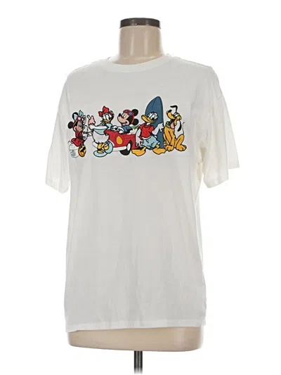 Pre-owned Disney Short Sleeve T-shirt In White
