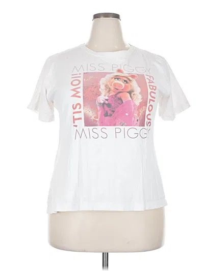 Pre-owned Disney Short Sleeve T-shirt In White