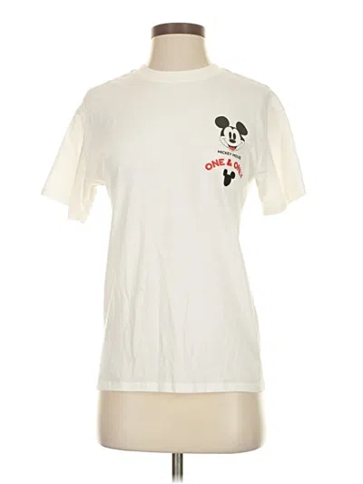 Pre-owned Disney Short Sleeve T-shirt In White