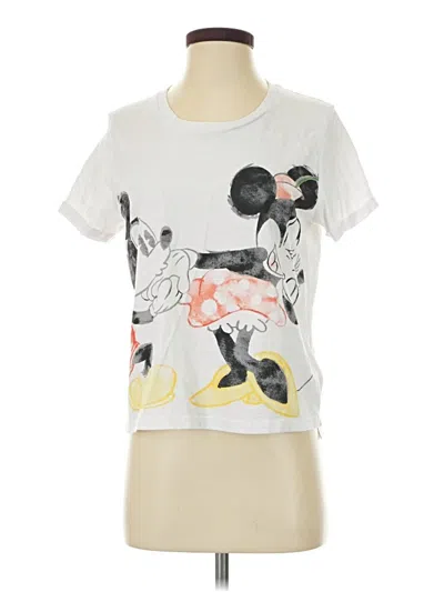 Pre-owned Disney Short Sleeve T-shirt In White