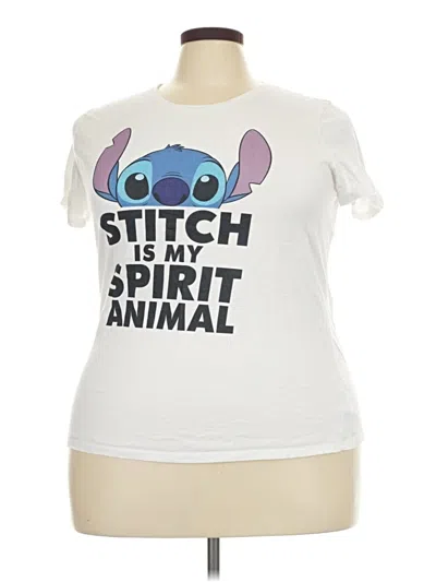 Pre-owned Disney Short Sleeve T-shirt In White