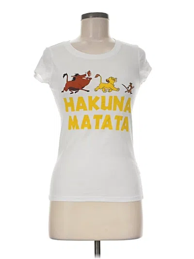Pre-owned Disney Short Sleeve T-shirt In White