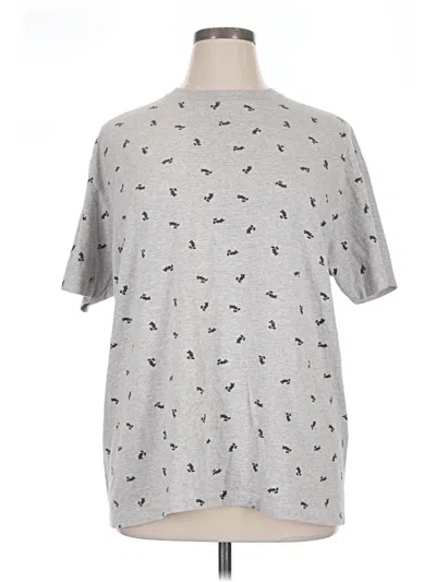 Pre-owned Disney Short Sleeve Turtleneck In Gray