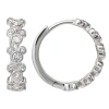Disney Silver Plated Cubic Zirconia Endless Hoop Earrings In Metallic