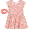 Disney Kids'  Skater Dress & Scrunchie Set In Pink