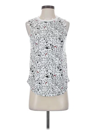 Pre-owned Disney Sleeveless Blouse In White