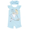 Disney Babies'  Sleeveless Romper Headband Set In Blue