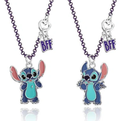 Disney Kids'  Stitch Bff Necklace, Set Of 2 In Green