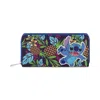 Disney Stitch Neon Vintage Tropical Zip Around