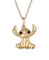 Disney Stitch Pendant Necklace In 10k Yellow Gold In Gold