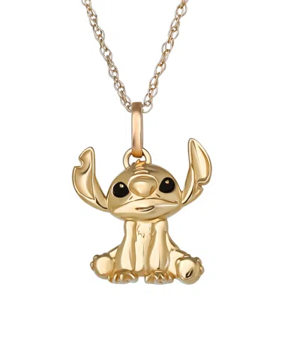 Disney Stitch Pendant Necklace In 10k Yellow Gold