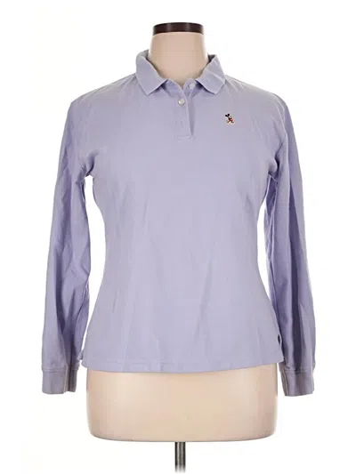 Pre-owned Disney Store Long Sleeve Polo Shirt In Purple
