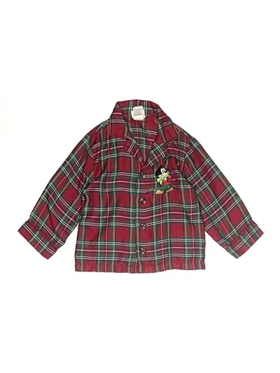 Pre-owned Disney Store Kids' Long Sleeve Polo Shirt In Red