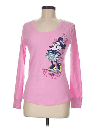 Pre-owned Disney Store Long Sleeve T-shirt In Pink