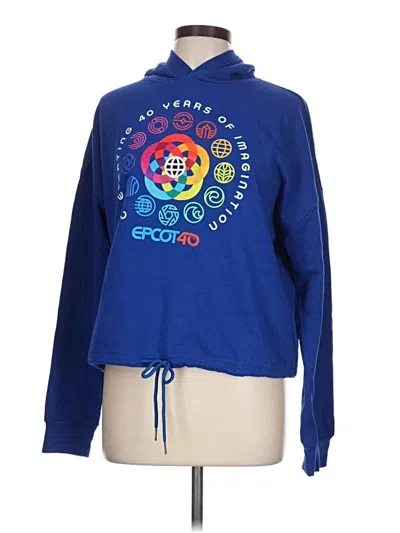 Pre-owned Disney Store Pullover Hoodie In Blue
