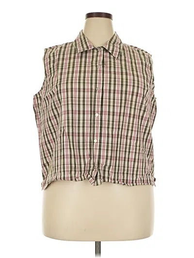 Pre-owned Disney Store Sleeveless Button Down Shirt In Pink