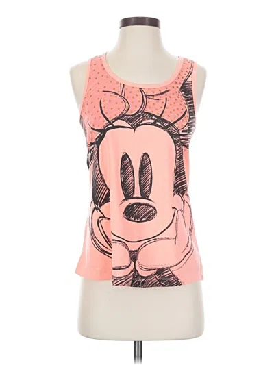 Pre-owned Disney Store Tank Top Pink Strapless Neckline Tops