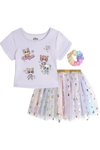 Disney Kids'  Super Kitties T-shirt And Tutu Skirt Set In Multi