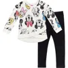 Disney Kids'  Sweatshirt & Leggings Set In Black