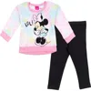 Disney Kids'  Sweatshirt & Leggings Set In Pink
