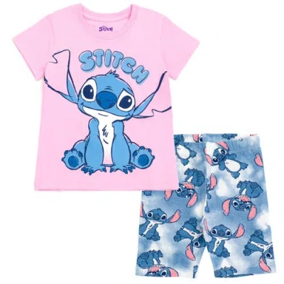 Disney Kids'  T-shirt & Bike Shorts Set In Multi