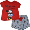 Disney T-shirt & Chambray Shorts Set In Red