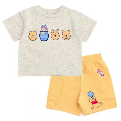 Disney Kids'  T-shirt & French Terry Shorts Set In Multi