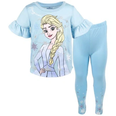 Disney Kids'  T-shirt & Leggings Set In Blue