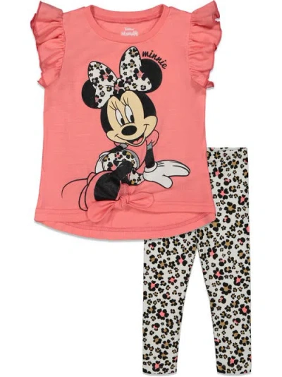 Disney Kids'  T-shirt & Leggings Set In Orange