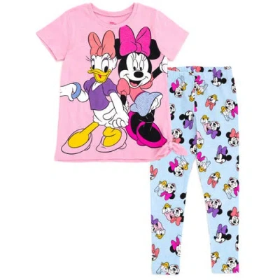 Disney Kids'  T-shirt & Leggings Set In Pink