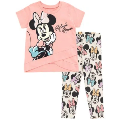 Disney Kids'  T-shirt & Leggings Set In Pink