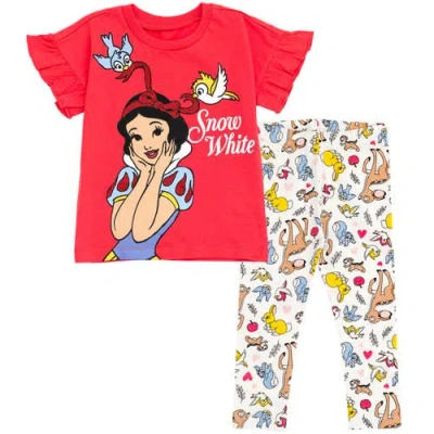Disney Kids'  T-shirt & Leggings Set In Red