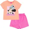 Disney Kids'  T-shirt & Mesh Shorts Set In Orange