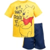 Disney Kids'  T-shirt & Mesh Shorts Set In Yellow