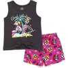 Disney Tank Top & French Terry Shorts Set In Black