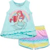 Disney Tank Top & French Terry Shorts Set In Blue