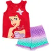 Disney Kids'  Tank Top & French Terry Shorts Set In Multi