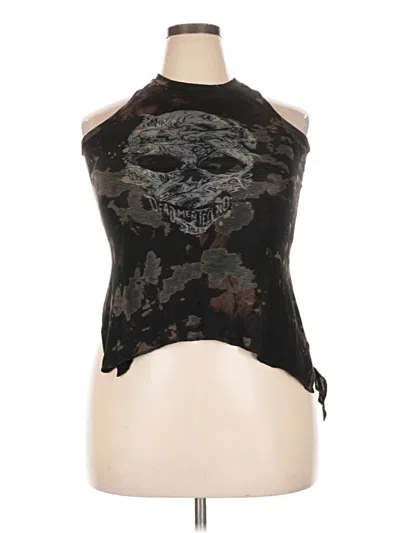 Pre-owned Disney Tank Top Black Halter Neckline Tops